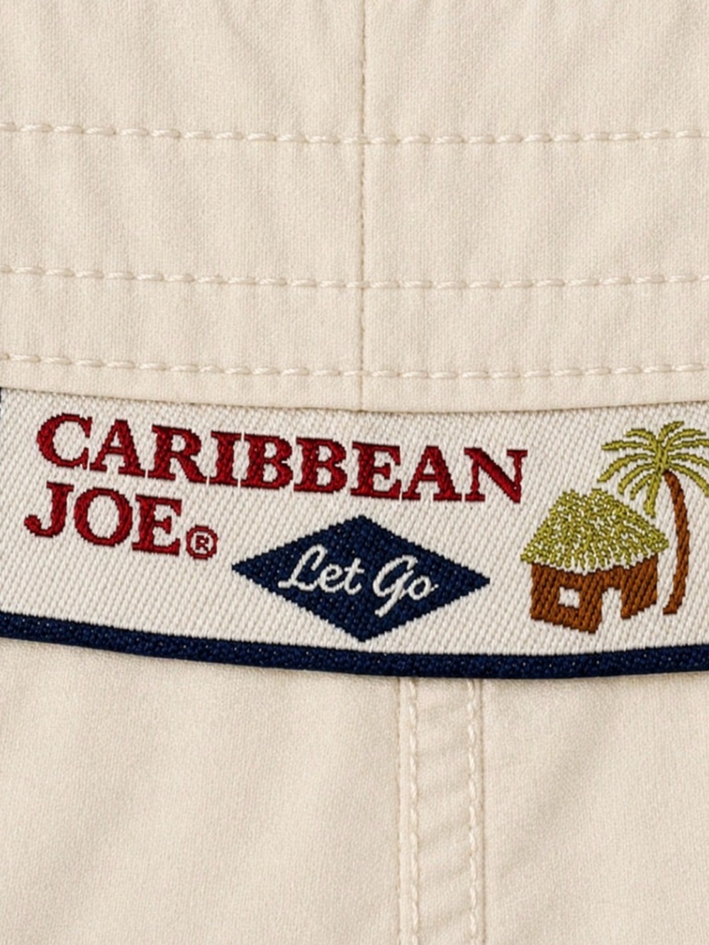 Caribbean Joe Cream Cotton Cargo Capri Pants Drawstring Coastal Beach ~ Size 14 - Picture 10 of 12